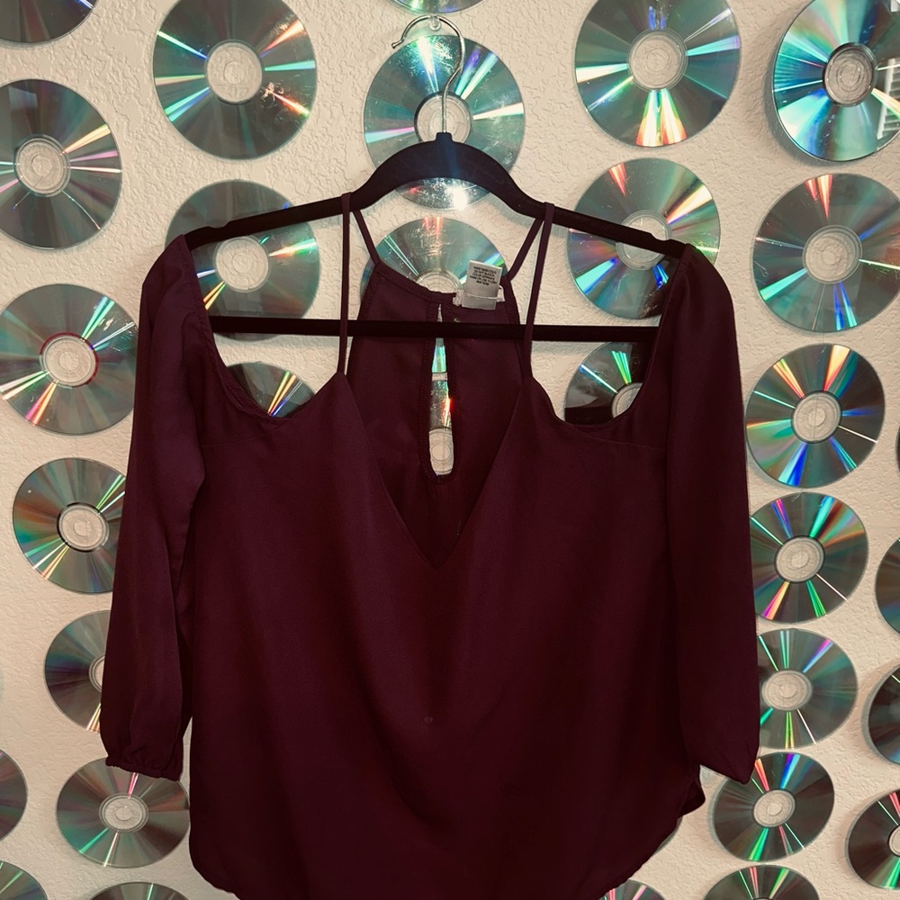 Wet Seal Deep Burgundy Blouse